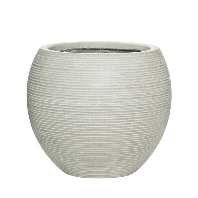 Pottery Pots Abby M, Light Grey Ø25 cm (horizontaal geribbeld)