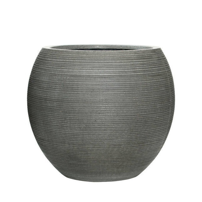 Pottery Pots Abby L, Dark Grey Ø37,1 cm (horizontaal geribbeld)