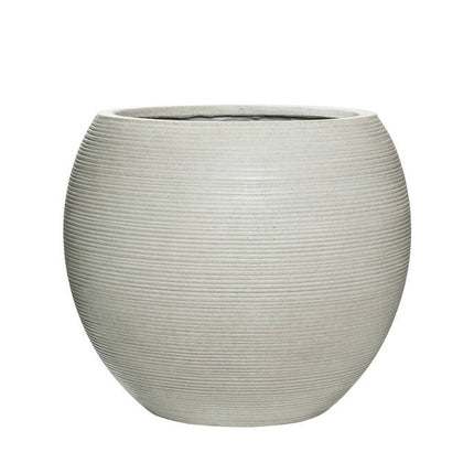 Pottery Pots Abby L, Light Grey Ø37,1 cm (horizontaal geribbeld)
