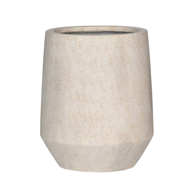 Pottery Pots Harith High S, Travertine Beige Ø23 cm