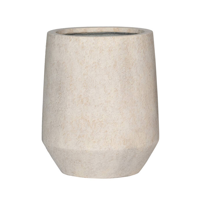Pottery Pots Harith High S, Travertine Beige Ø23 cm