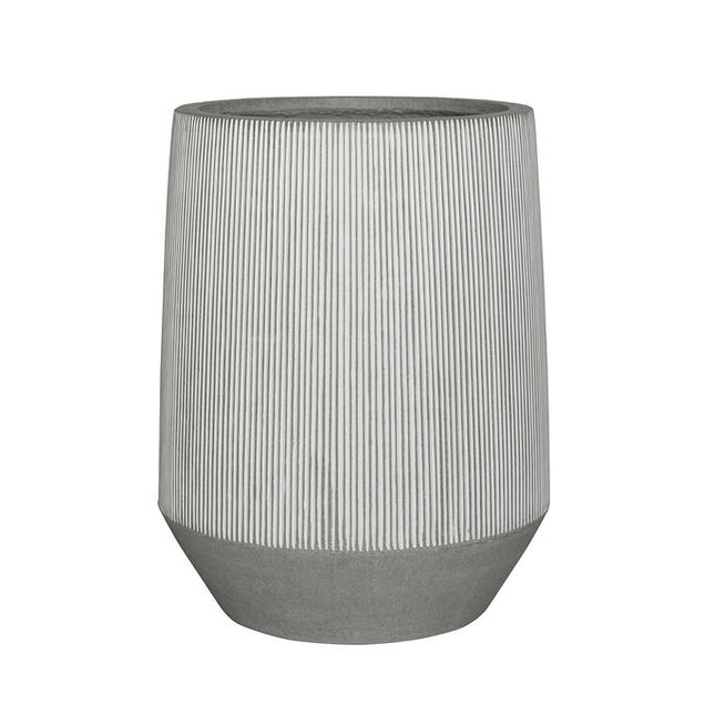 Pottery Pots Harith High L, White Stripe Ø42 cm