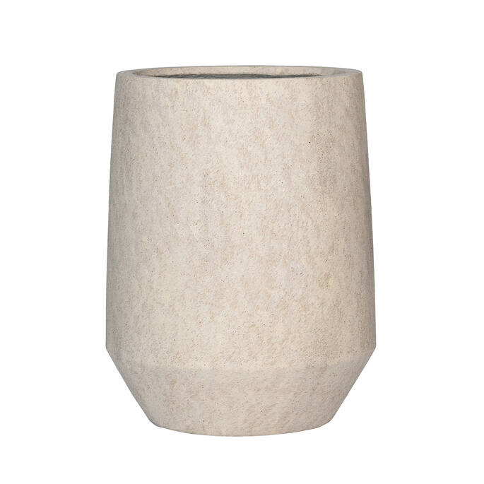 Pottery Pots Harith High L, Travertine Beige Ø34 cm