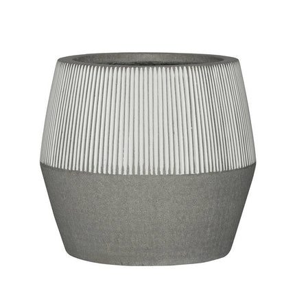 Pottery Pots Harley L, White Stripe Ø38 cm