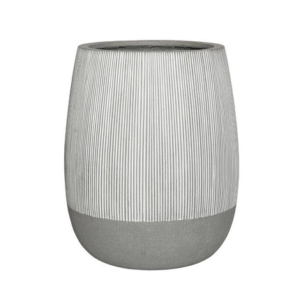Pottery Pots Perry L, White Stripe Ø39 cm