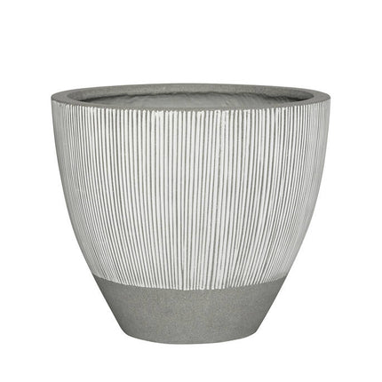 Pottery Pots Jesslyn XXS, White Stripe Ø28 cm