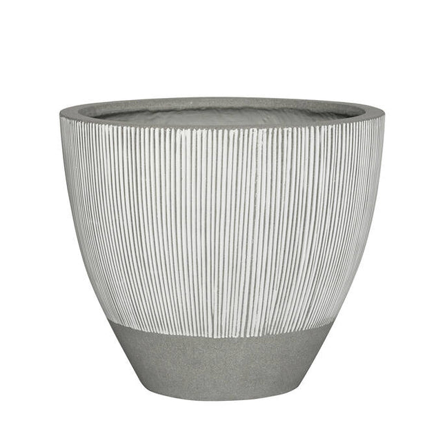 Pottery Pots Jesslyn XXS, White Stripe Ø28 cm