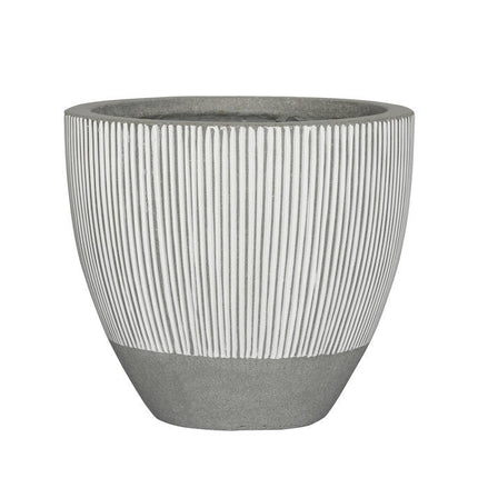 Pottery Pots Jesslyn XS, White Stripe Ø35 cm