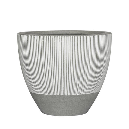 Pottery Pots Jesslyn S, White Stripe Ø45 cm