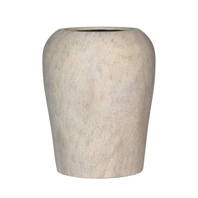 Pottery Pots Lena M, Travertine Beige Ø34 cm