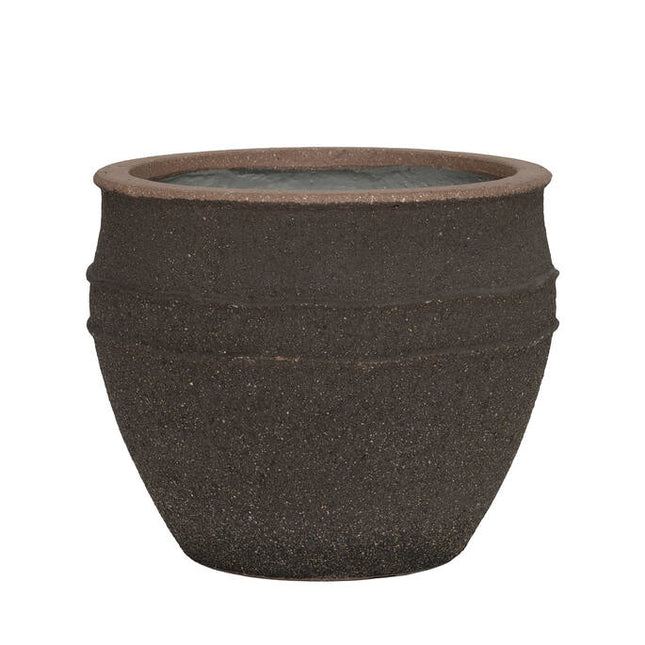 Pottery Pots Athena M, Umber Brown Ø33 cm