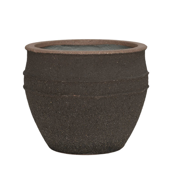 Pottery Pots Athena M, Umber Brown Ø33 cm
