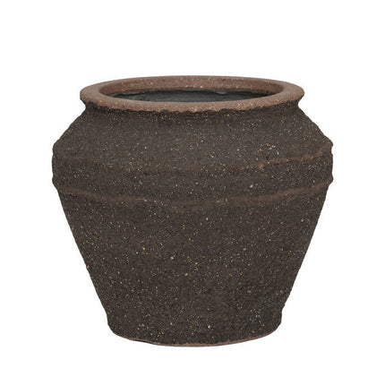 Pottery Pots Eros S, Umber Brown Ø33 cm