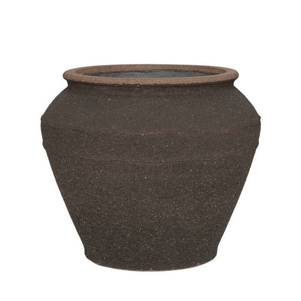 Pottery Pots Eros L, Umber Brown Ø37 cm