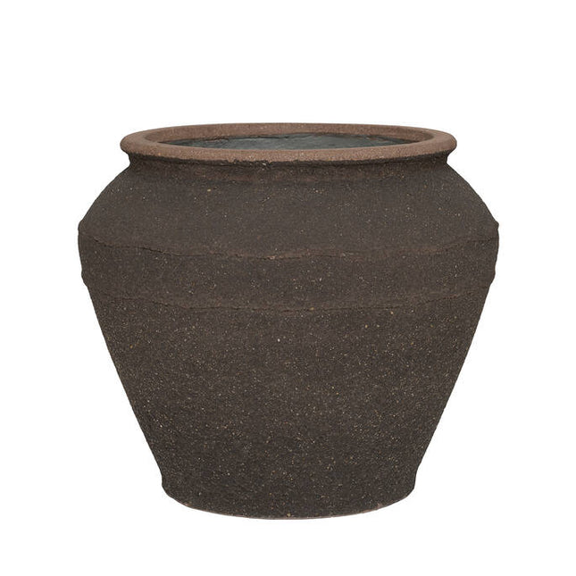 Pottery Pots Eros L, Umber Brown Ø37 cm