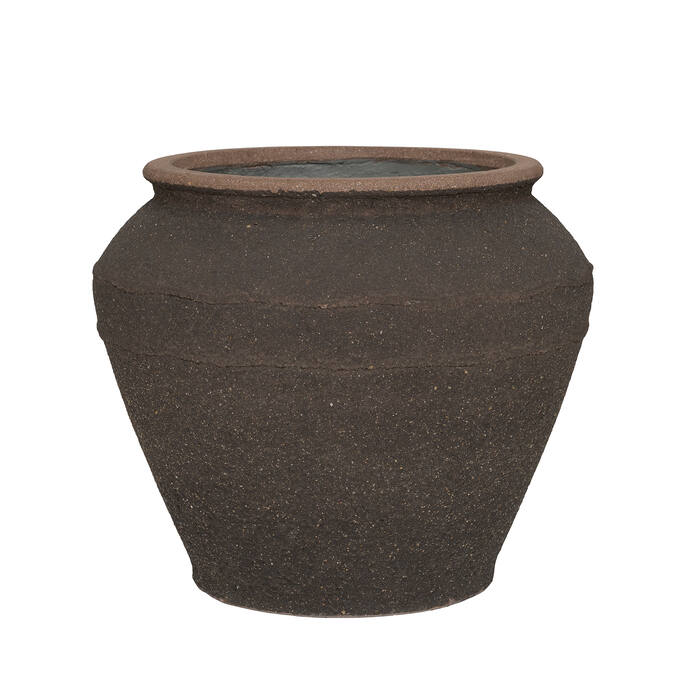 Pottery Pots Eros L, Umber Brown Ø37 cm