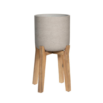 Pottery Pots Charlie XL (Feet High), Grey Washed Ø30cm