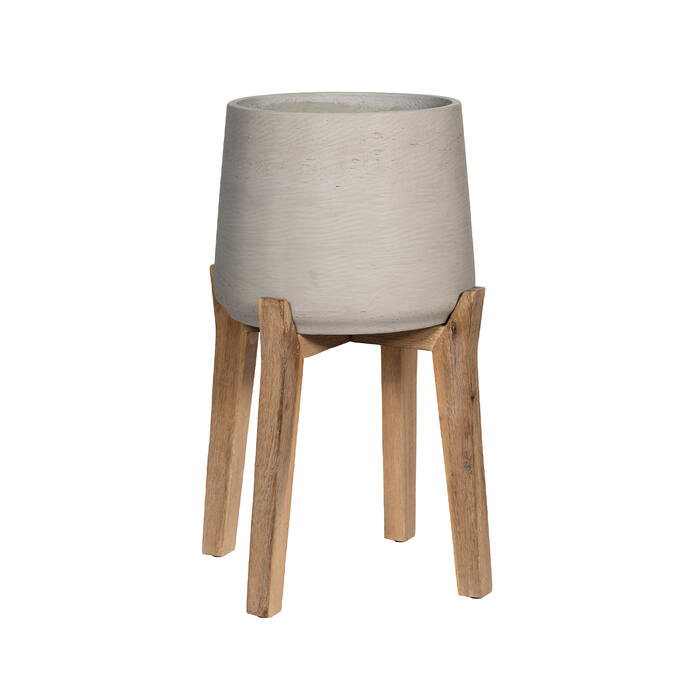 Pottery Pots Patt XXL (Feet High), Grey Washed Ø28,6 cm