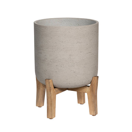 Pottery Pots Charlie XL (Feet low), Grey Washed Ø30cm