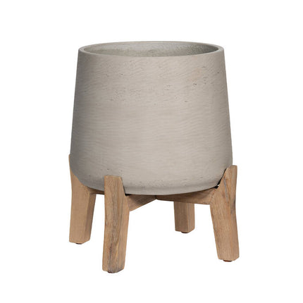 Pottery Pots Patt XXL (Feet low), Grey Washed Ø28,6cm