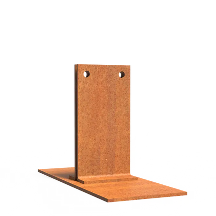 Pied en acier Corten - Profilé en T 200 x 80 x 123 mm