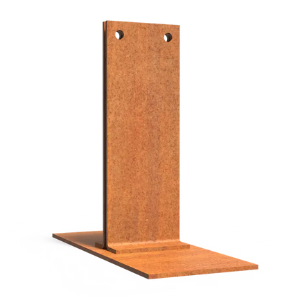 Pied en acier Corten - Profilé en T 200 x 80 x 173 mm