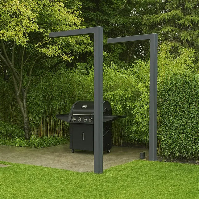 Pérgola metálica Ibiza - 110 x 10 x 250 cm - Diseño moderno en forma de L