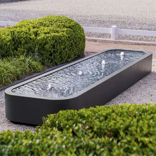 Watertafel Aluminium met Fontein 120x120x40 cm - Premium