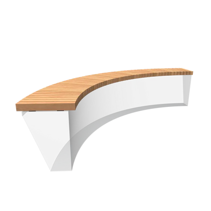 Bordure de banc en bois dur 2000 x 2000 x 72 mm - Banc droit | Banc à bordure