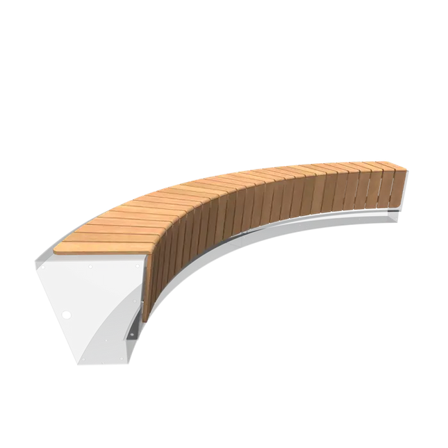 Sitzstützmauer aus Hartholz, 3297 x 978 x 358 mm – Rücksitzbank | Randsitzbank