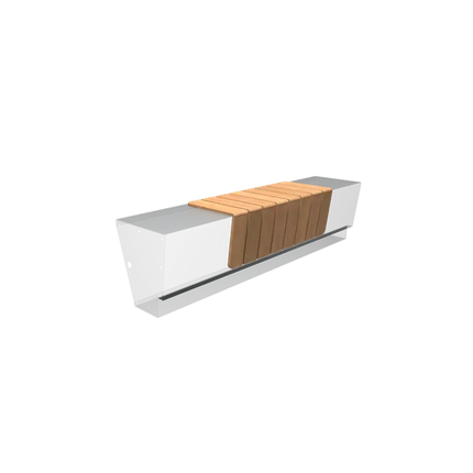 Bordure de banc en bois dur 1044 x 428 x 358 mm - Revert Seat | Bordure de banc