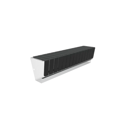 Siedzisko do muru oporowego aluminiowe „Revert” 1968 x 423 x 353 mm
