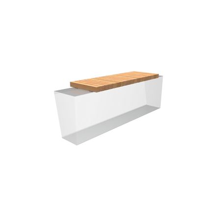 Bordure de banc en bois dur 1451 x 500 x 72 mm - Banc droit | Banc à bordure