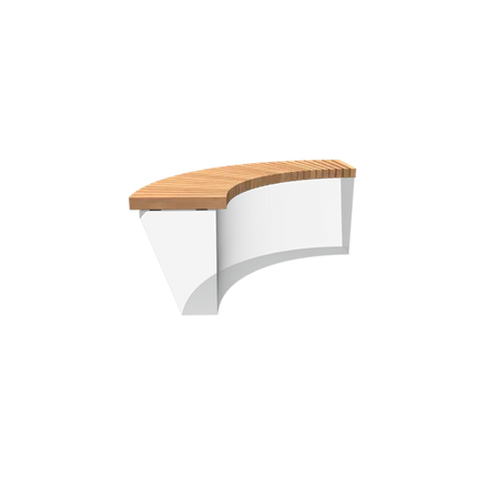 Bordure de banc en bois dur 1000 x 1000 x 72 mm - Banc droit | Banc à bordure