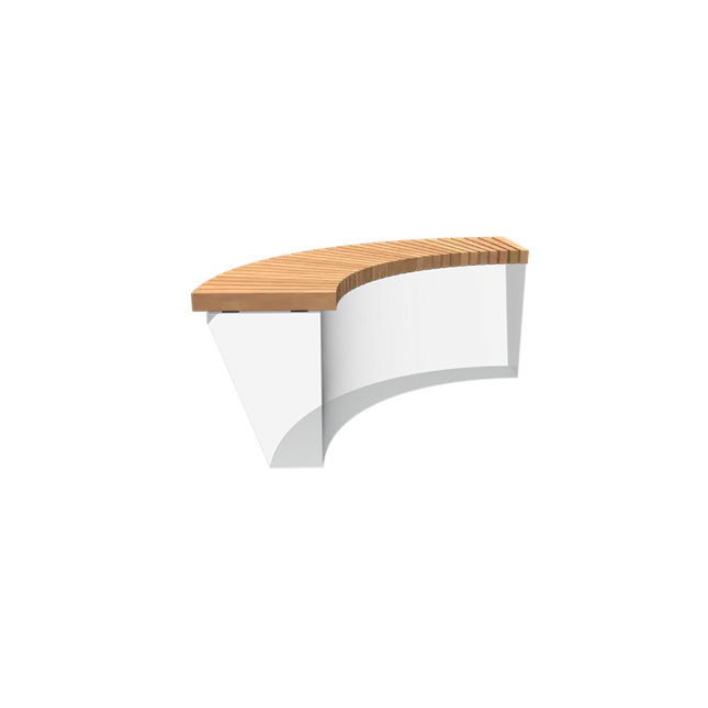 Sitzbank-Stützmauer aus Hartholz 1000 x 1000 x 72 mm – Gerade Sitzbank | Randsitzbank