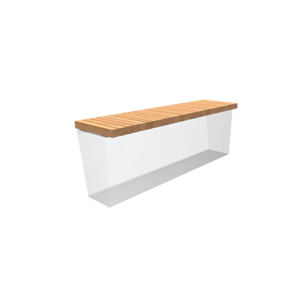 Bordure de banc en bois dur 1990 x 500 x 72 mm - Banc droit | Banc à bordure