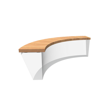 Bordure de banc en bois dur 1500 x 1500 x 72 mm - Banc droit | Banc à bordure