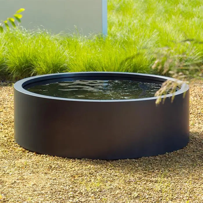Bassin rond en acier Corten 150 x 40 cm