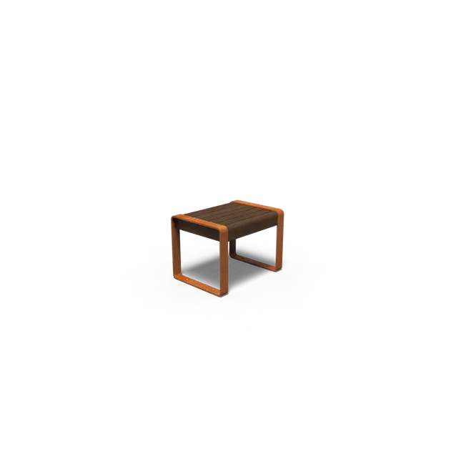 Cortenstaal Bankje 60 x 44 x 43 cm - Bamboe