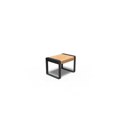 Tuinbankje Gecoat Staal 60x44x43 cm - Garapa Hardhout