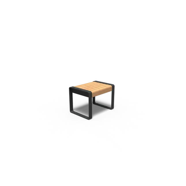 Tuinbankje Gecoat Staal 60x44x43 cm - Garapa Hardhout