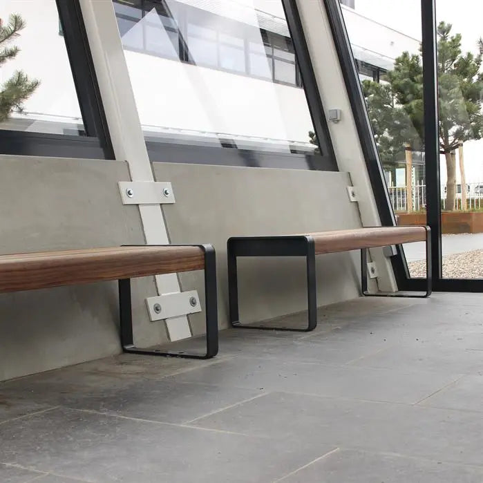 Tuinbank Gecoat Staal 150x44x43 cm - Garapa Hardhout