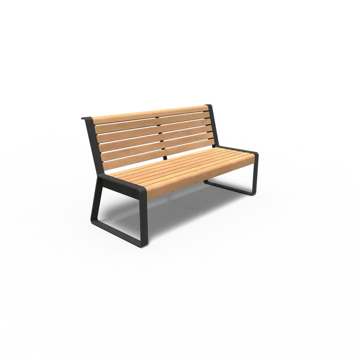 Tuinbank Gecoat Staal 150x65x85 cm - Garapa Hardhout