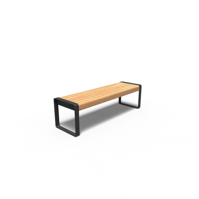 Tuinbank Gecoat Staal 150x44x43 cm - Garapa Hardhout