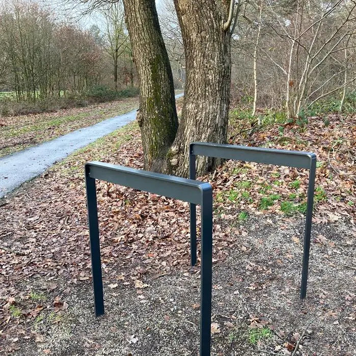Cortenstaal Fietsaanleunbeugel 740 x 150 x 1056 mm - Fietsnietje