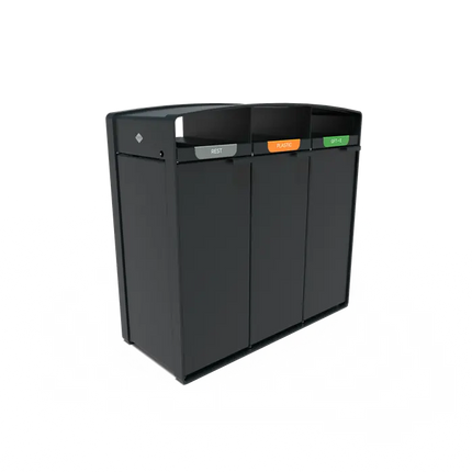 Poubelle en acier revêtu 1195 x 550 x 1150 mm