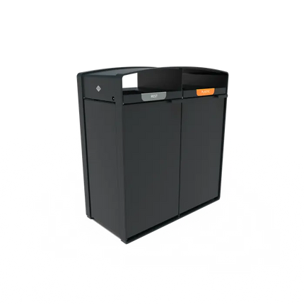 Poubelle en acier revêtu 1065 x 550 x 1150 mm