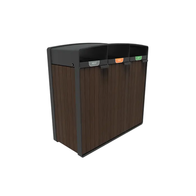 Papelera de acero revestido 1195 x 550 x 1150 mm - Bambú