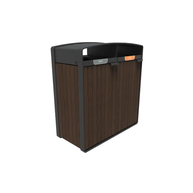 Papelera de acero revestido 1065 x 550 x 1150 mm - Bambú