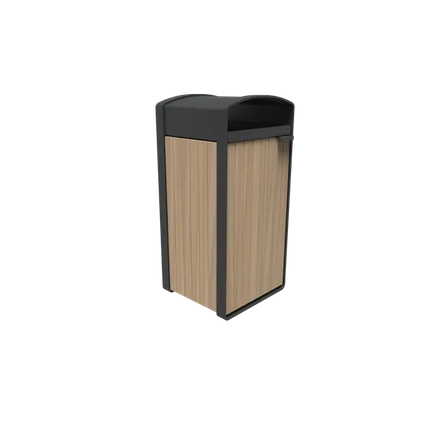 Poubelle en acier revêtu 545 x 550 x 1150 mm - Accoya
